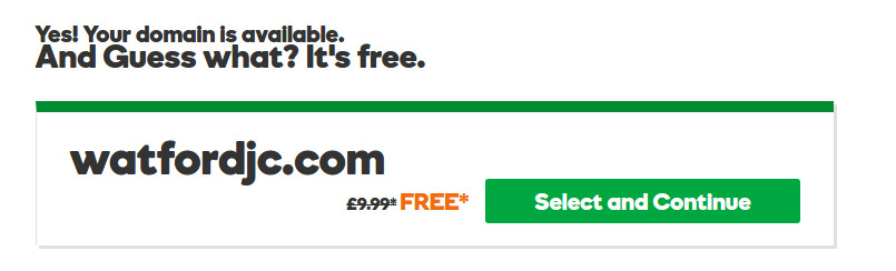 Godaddy says my domain is available and free!